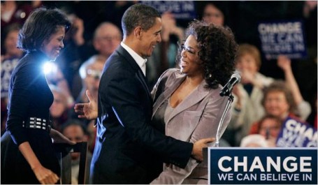 Oprah at Obama’s election campaign. (Reuters Photo/ Jason Reed)